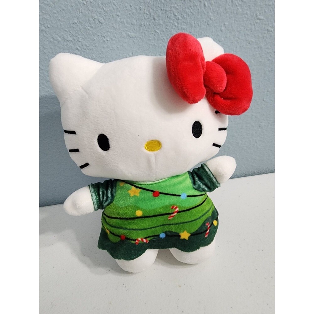 Sanrio Hello Kitty & Friends Christmas Plush Green Decorated Tree Dress 8"